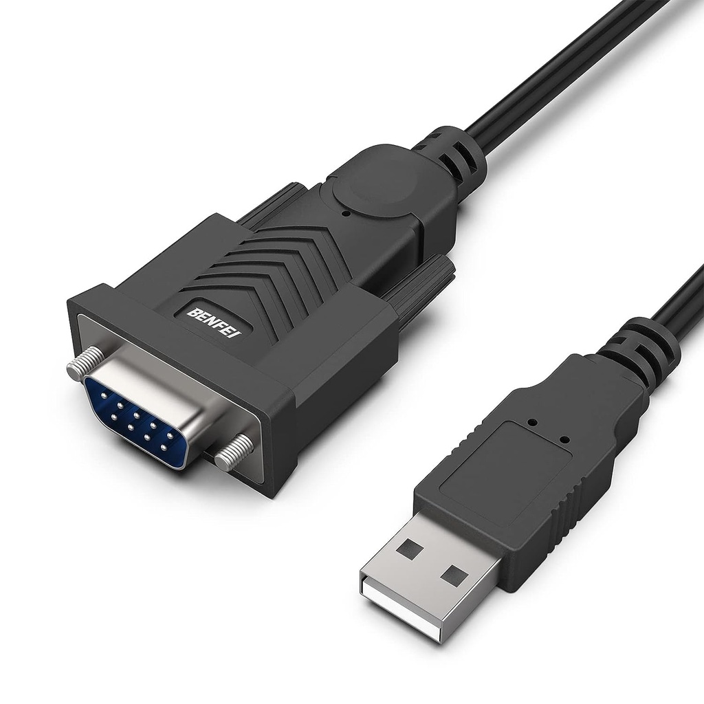 BENFEI Adaptador USB a serie, USB a RS-232 macho (9 pines) DB9 Serial Cable