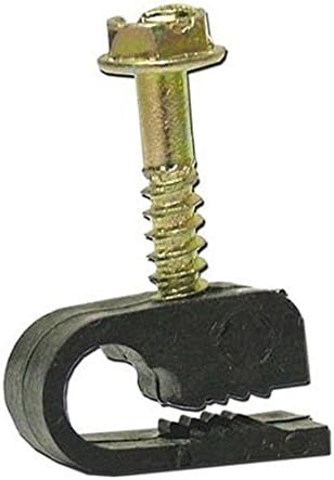 Dual Flex Cable Clip Negro Coax RG-6 RG-59 Correa Cierre 1/2" Digital RG6 RG59 Vídeo TV vía satélite Antena Clips Sujetadores Con Tornillo En correas Holder, alambre Grip pinzas